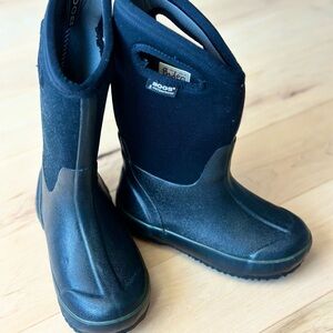 BOGS Kids Black Waterproof Rain Boots